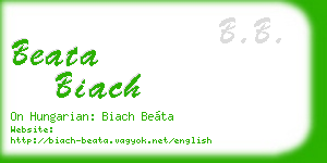 beata biach business card